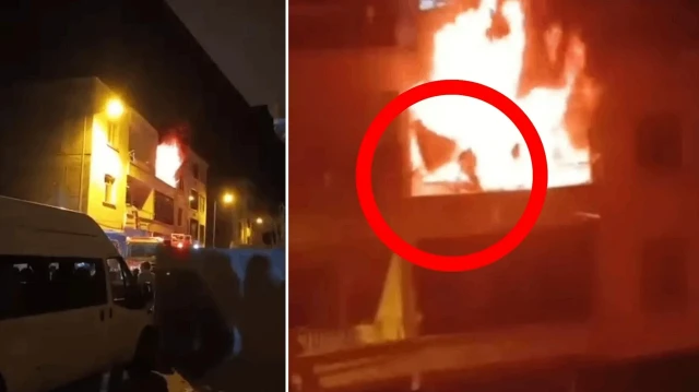 diyarbakirda ev yangini babanin cocugunu kurtarmaya calistigi anlar kameralara yansidi SCBxM5Rk